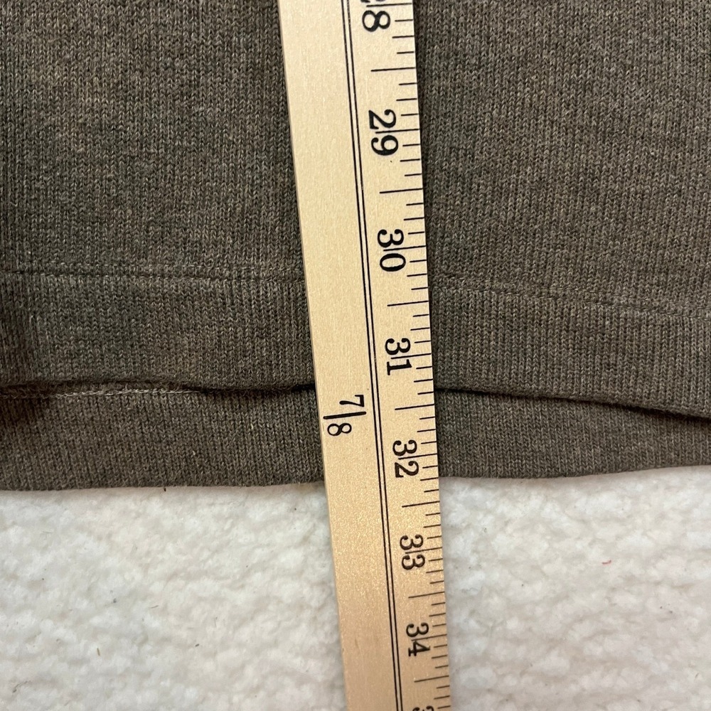 Eddie Bauer Sweater Mens‎ XLT Brown Cotton Crewneck Pullover Ribbed Knit Long - Picture 3 of 9